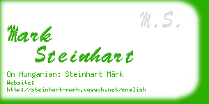 mark steinhart business card